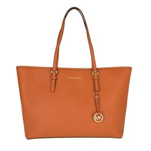 NEW! Michael Kors Jet Set Travel Leather Tote